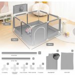 COMOMY ohrádka Playpen Crawl Guard 1,28 x 1,28 x 0,66 m šedá – Zbozi.Blesk.cz