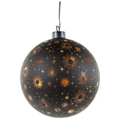 NIPEKO Dekor.koule černá 15cm LED – Hledejceny.cz