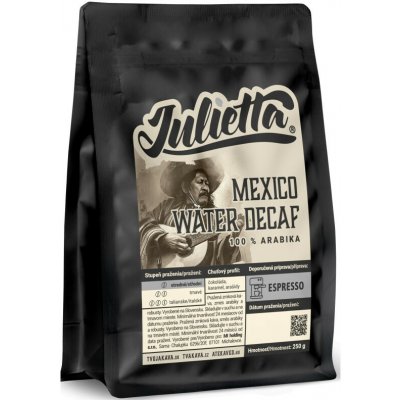 Julietta Mexico water decaf čerstvo pražená zrnková 250 g – Hledejceny.cz