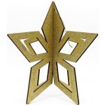 Decoled zlatá hvězda 3D 30 cm – Hledejceny.cz