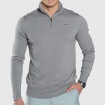 Iron Aesthetics Tomas svetr se zipem šedý – Zboží Dáma