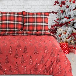 Eurofirany vánoční Renforcé povlečení SCARLET 200X220 2x70X80