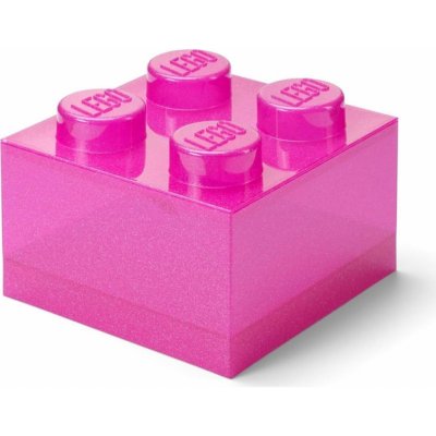 LEGO® úložný box 4 s víkem třpitivá růžová – Zboží Dáma