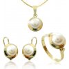 Zlatnictví Zlatíčko Luxusní souprava zlatých šperků s perlou 740.00001