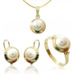 Zlatnictví Zlatíčko Luxusní souprava zlatých šperků s perlou 740.00001 – Zboží Mobilmania