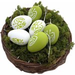 Plastová vajíčka na zavěšení 6 cm, zelená/bílá B 6 ks v tubě – Zbozi.Blesk.cz