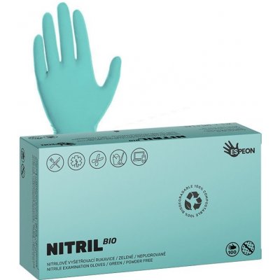 Espeon nitrilové nepudrované BIO zelené 100 ks – Zboží Dáma