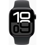 Apple Watch Series 10 46mm Cellular klavírně černý hliník s černým sportovním řemínkem M/L MWY43QC/A – Zboží Živě