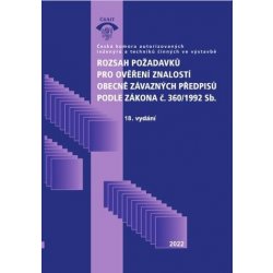 Rozsah požadavků pro ověření znalostí obecně závazných předpisů podle zákona č. 360/1992 Sb. (18. vy