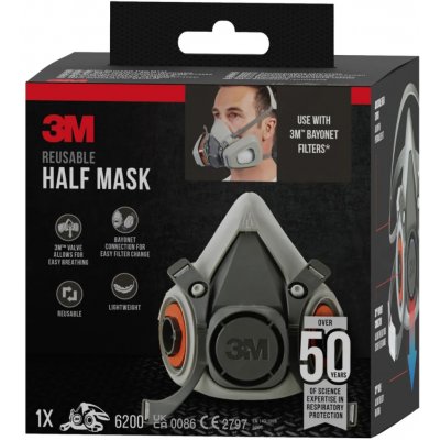 3M 6200-1 Tělo masky pro náhradní filtry – Zboží Dáma