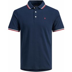 Pánské Tričko Jack & Jones pánské polo triko JJEPAULOS 12136668 Navy Blazer