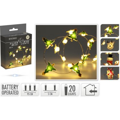 KOOPMAN Světelný řetěz 20 mikro LED bílý teplý délka 95 cm 4 varianty – Hledejceny.cz