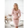 Těhotenské a kojící šaty Těhotenské kojící šaty Tummy Powder Pink
