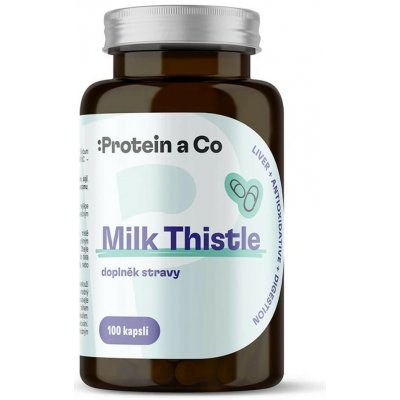Protein&Co. Milk Thistle ostropestřec mariánský 100 kapslí – Hledejceny.cz