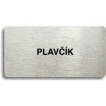 Accept Piktogram "PLAVČÍK" (160 × 80 mm) (stříbrná tabulka - černý tisk bez rámečku) – Zbozi.Blesk.cz