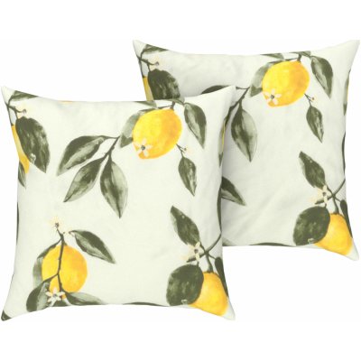 LIVARNO home Renforcé 2 ks citronová/zelená 50 x 60 cm – Sleviste.cz