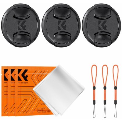 K&F Concept sada krytek objektivu 67 mm 9 v 1 (3× krytka, 3× poutko, 3× utěrka) – Hledejceny.cz