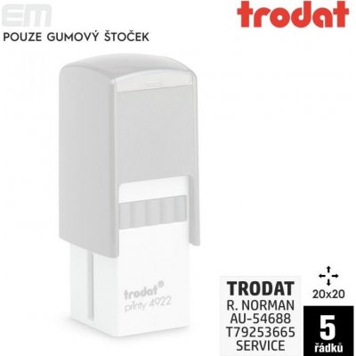 Trodat 4922 [ 20 x 20 mm pouze gumový štoček – Zboží Dáma