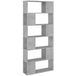 Knihovna/dělicí stěna betonově šedá 80x24x186 cm dřevotříska – Zboží Dáma