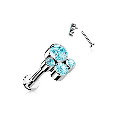 Šperky4U piercing do brady ucha titan TIT1188Q-1208 – Zboží Dáma