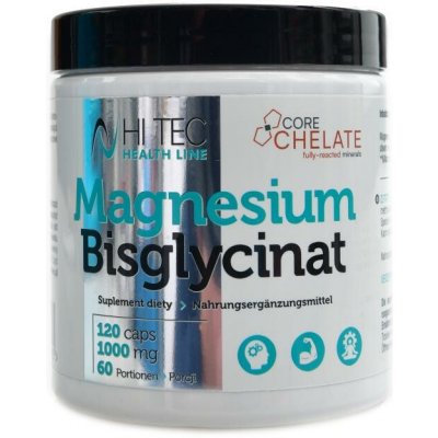 HiTec Nutrition Health line Magnesium bisglycinate 1000 mg 120 kapslí – Hledejceny.cz