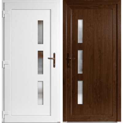 OknaDvereNaMiru.cz Vchodové plastové dveře STYL Venus Zlatý dub / Bílá 70 x 165 cm – Zboží Mobilmania