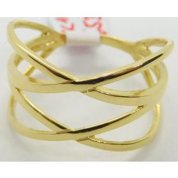 Klenoty Budín Mohutný dámský zlatý prsten ze žlutého zlata HK1124