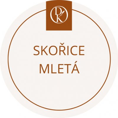 Davídkovo koření Etiketa Skořice mletá béžová průměr 4,5 cm 1 ks – Hledejceny.cz