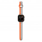 CubeNest Premium Silikon Sport na Apple Watch 42/44/45/Ultra 49 mm šedý/oranžový B01R001DLLUGROR – Zboží Živě
