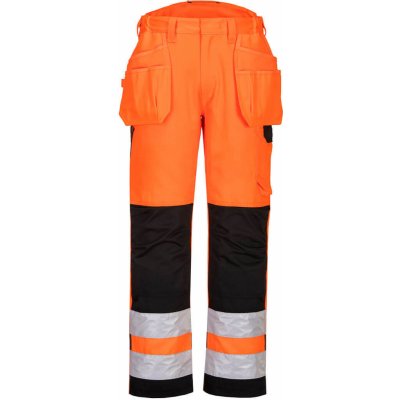 Portwest HOLSTER PW2™ HiVis Kalhoty Stretch oranžová-černá