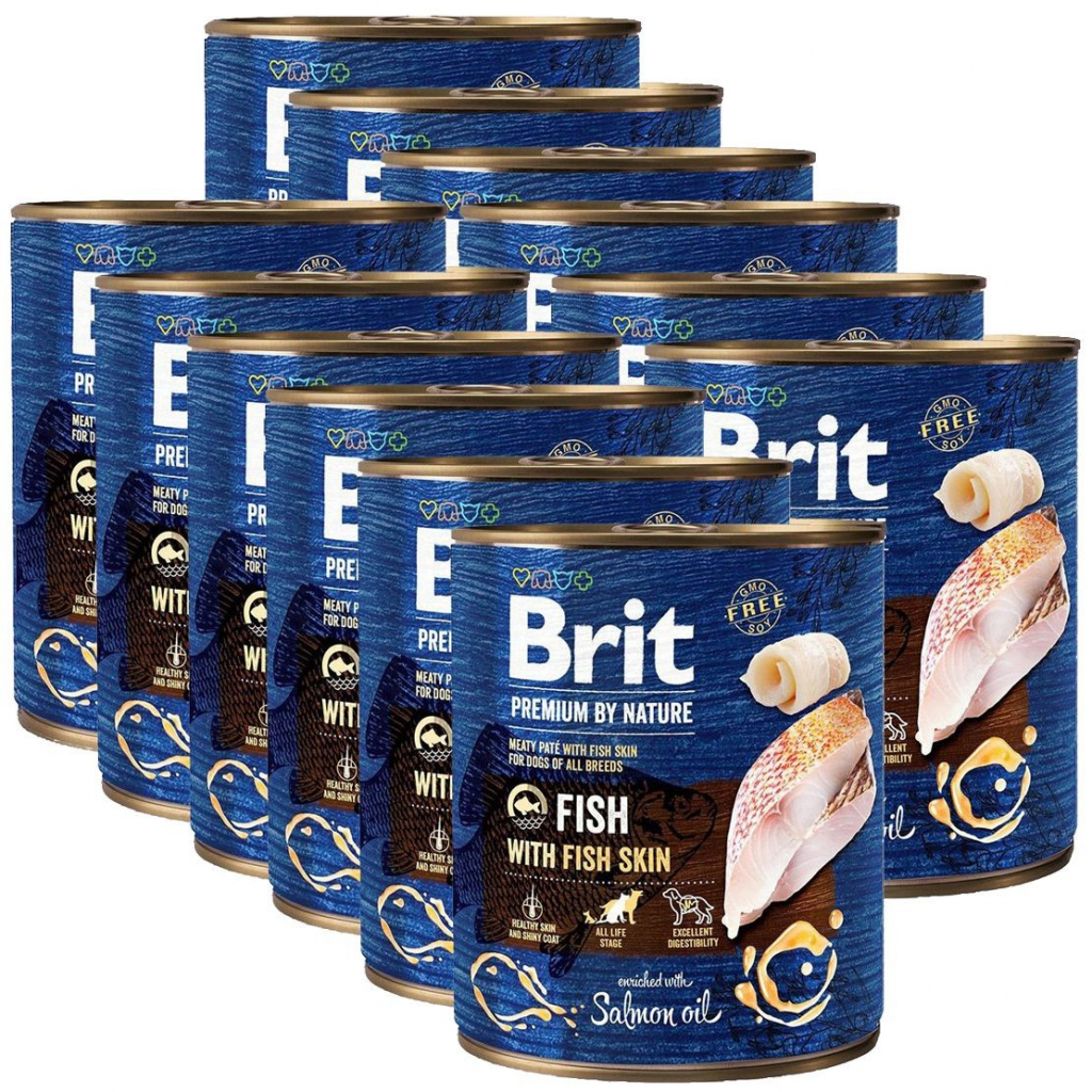 Brit Premium by Nature Dog Fish with Fish Skin 12 x 800 g