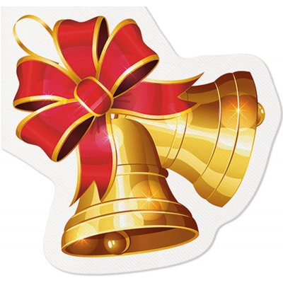 PAW Ubrousky Airlaid shape Christmas Bells 10ks 32x32cm – Zboží Dáma