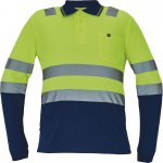 Cerva LEON HV Pánská polokošile žlutá navy 2xl