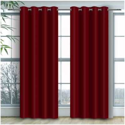Mondo Italia Závěs na kroužcích Heaven bordó Bordó 140x230 cm – Zboží Dáma
