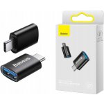 Baseus ZJJQ000001 Ingenuity Mini OTG Adaptér z USB-A na USB-C Black 6932172605643 – Zboží Živě