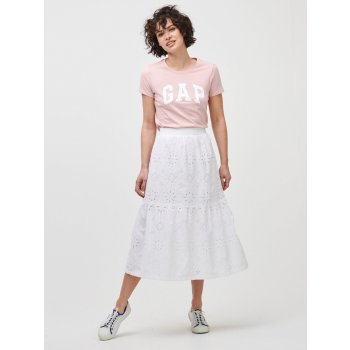 Sukně eyelet midi skirt bílá