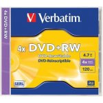 Verbatim DVD+RW 4,7GB 4x, jewel, 1ks (43565) – Hledejceny.cz