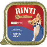 Rinti Gold Mini s jemnými kousky kuřecího masa a husy 16 x 100 g – Hledejceny.cz