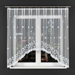 Dekorační oblouková krátká záclona na žabky FLORENTYNA 160 bílá 330x160 cm MyBestHome – Hledejceny.cz