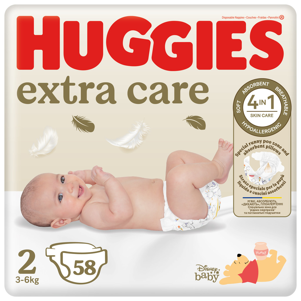 Huggies Extra Care 2 58 ks