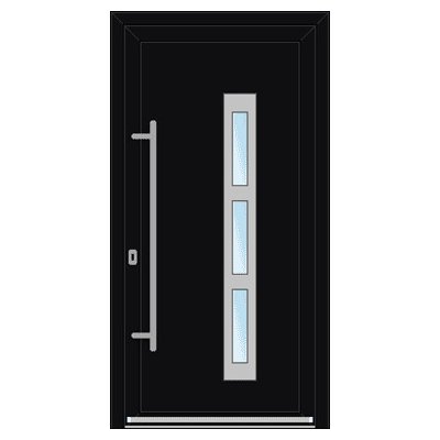 OknaDvereNaMiru.cz Vchodové dveře INOX 1407 antracit 90 x 210 cm – Hledejceny.cz