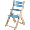 Jídelní židlička Wood Partner Sandy přírodní / modrá
