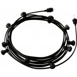 creative cables Hotový světelný řetěz LUMET 12,5 m je sestavený z 10 černých objímek, háčku a zástrčky, IP44 Barva kabelu: Černá - CM04 – Hledejceny.cz