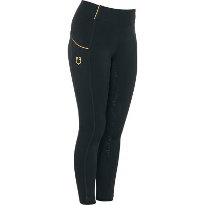 Equestro Legíny jezdecké Classic s gripem zimní dětské černé – Zboží Dáma