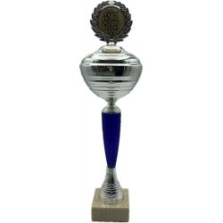 Gamecenter Šípkařská trofej stříbrno-modrá sklenice 32cm vysoká