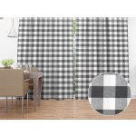 Biante Dekorační závěs Rebeka RE-010 Šedo-bílá kostka velká 130x160 cm – Hledejceny.cz