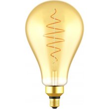 creative cables Zlatá LED XL hruška A160 se spirálovým vláknem ve tvaru croissant 8,5W E27 stmívatelná 2000K