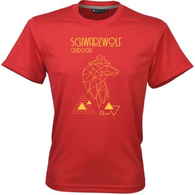 Schwarzwolf cool sport men funkční tričko červená