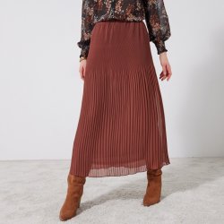 Blancheporte jednobarevná plisovaná sukně karamelová