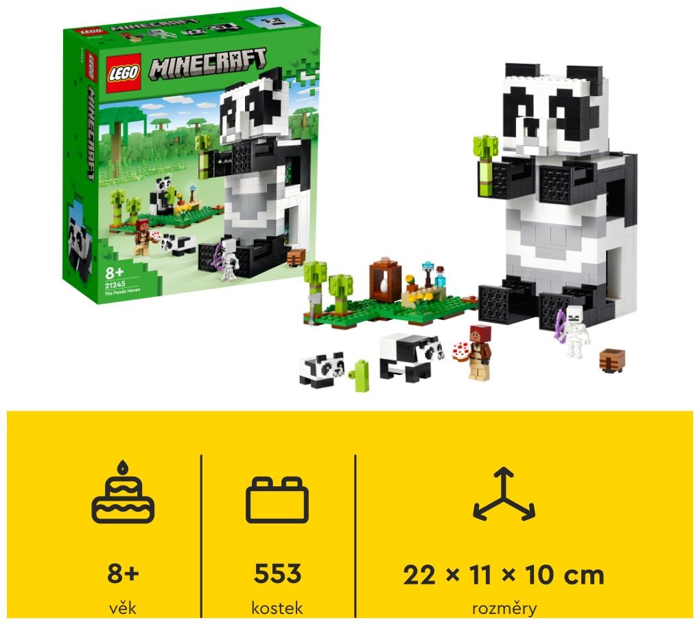 LEGO® MINECRAFT PANDA  Skládácelárodina.cz 💚